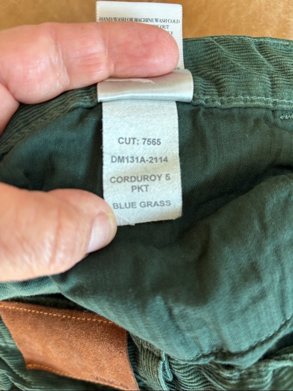 Vince Men's Green Corduroy Pants Size 29 - Picture 5 of 10